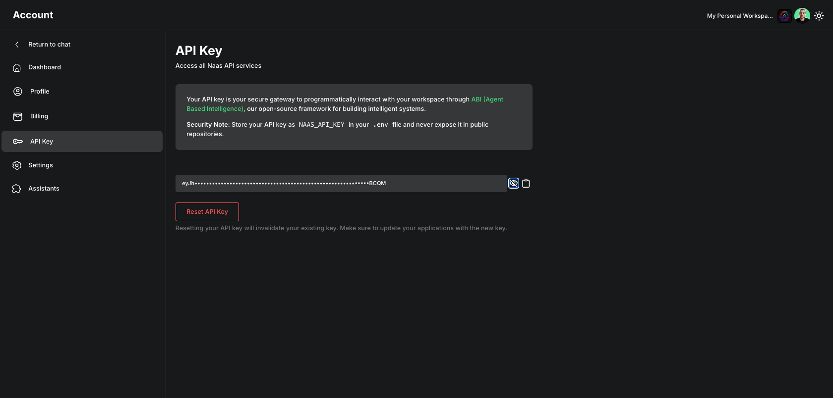 Get API Key